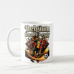 Belgien Mål Energi Skelett Anfallare Nationer Fet Kaffemugg