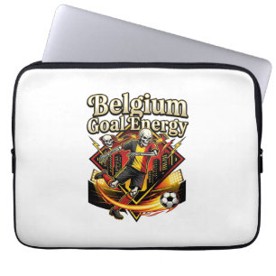 Belgien Mål Energi Skelett Anfallare Nationer Fet  Laptop Fodral