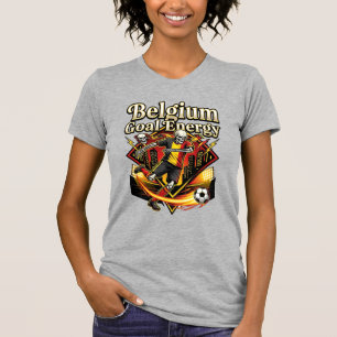 Belgien Mål Energi Skelett Anfallare Nationer Fet T Shirt