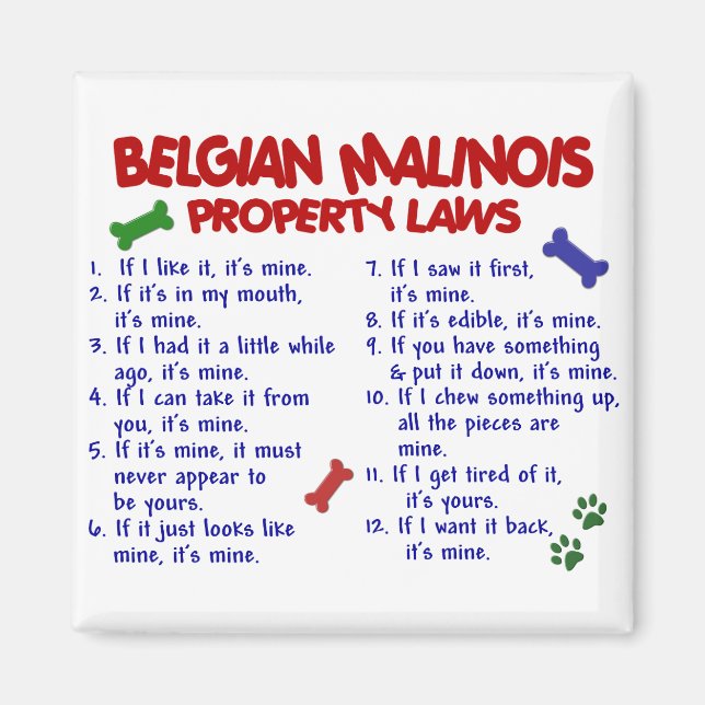 BELGIEN MALINOIS PL2 MAGNET (Framsidan)