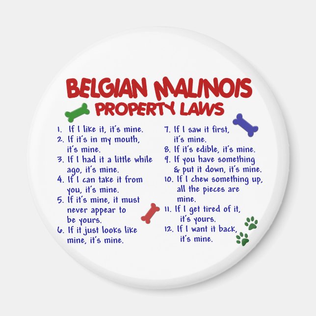 BELGIEN MALINOIS PL2 MAGNET (Framsidan)