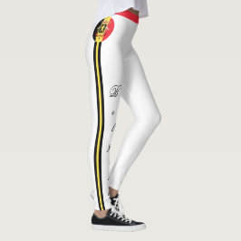 Belgien och Belgiska Flagga, mode, rese/sport fläk Leggings