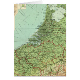 Belgien och Nederländerna Hälsningskort