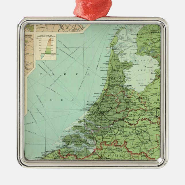 Belgien och Nederländerna Julgransprydnad Metall (Framsidan)