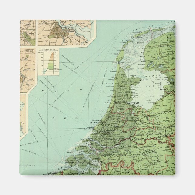 Belgien och Nederländerna Magnet (Framsidan)