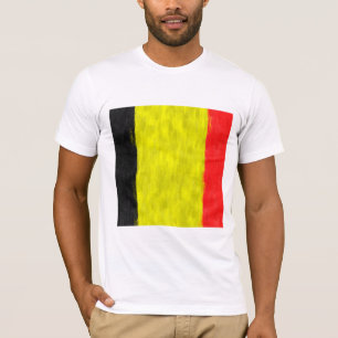 Belgien Oljemålning Teckning T Shirt