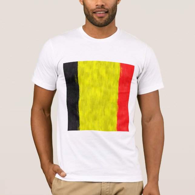 Belgien Oljemålning Teckning T Shirt (Framsida)