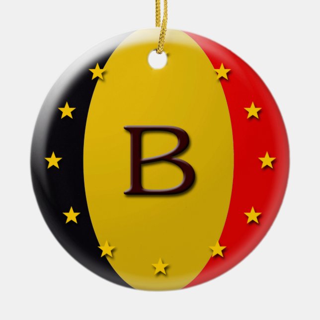 Belgien prydnad julgransprydnad keramik (Framsidan)
