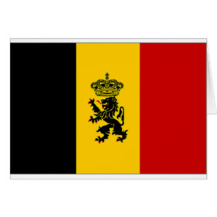Belgien regerings- Ensignflagga Hälsningskort