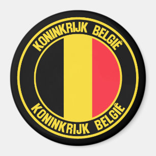 Belgien Round Emblem Magnet