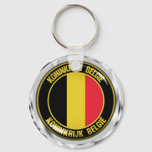 Belgien Round Emblem Nyckelring