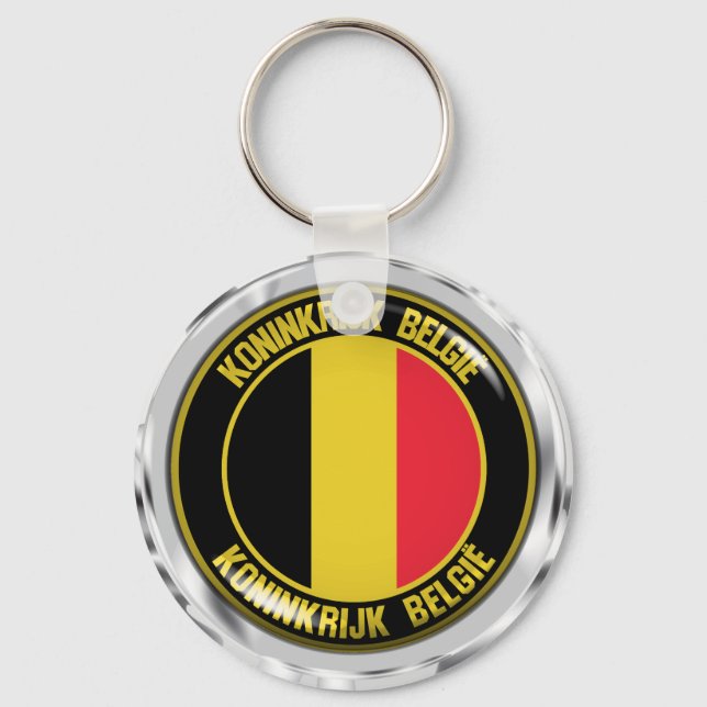 Belgien Round Emblem Nyckelring (Framsida)