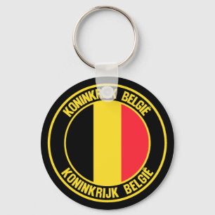 Belgien Round Emblem Nyckelring