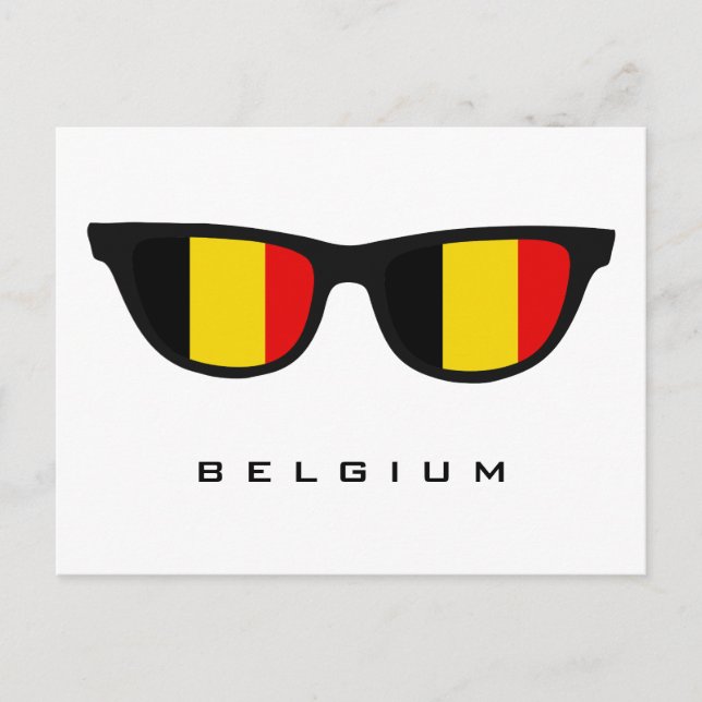 Belgien Shades anpassningsbar text & färg vykort (Framsida)