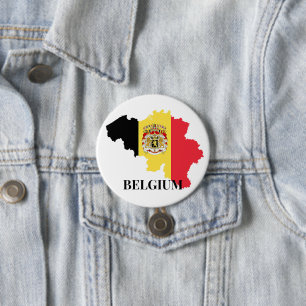 Belgien Silhouette, flagga Knapp