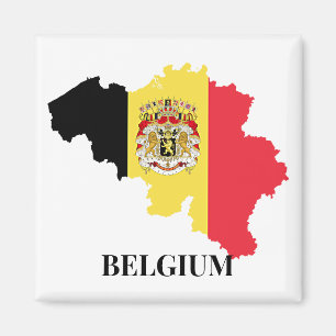 Belgien Silhouette, flagga Magnet