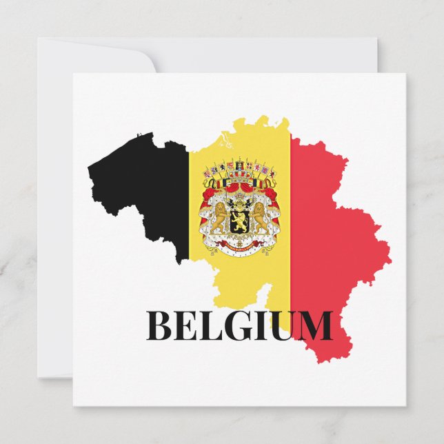 Belgien Silhuett, flagga, (Framsida)