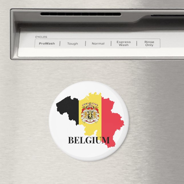 Belgien Silhuett, flagga, Magnet (In Situ (Dishwasher))