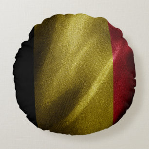 Belgien silke flagga rund kudde