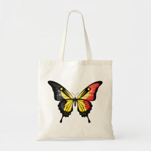 Belgien Swallowtail Butterfly Flagga Sticker Tygkasse