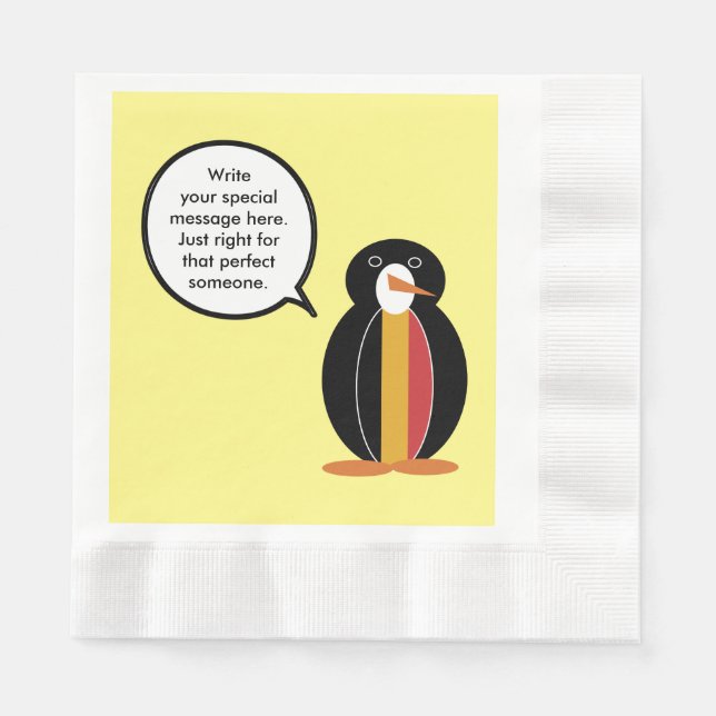Belgien Talande Ms Penguin Personlig Pappersservett (Framsidan)