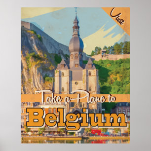 Belgien vintage reseaffisch. poster