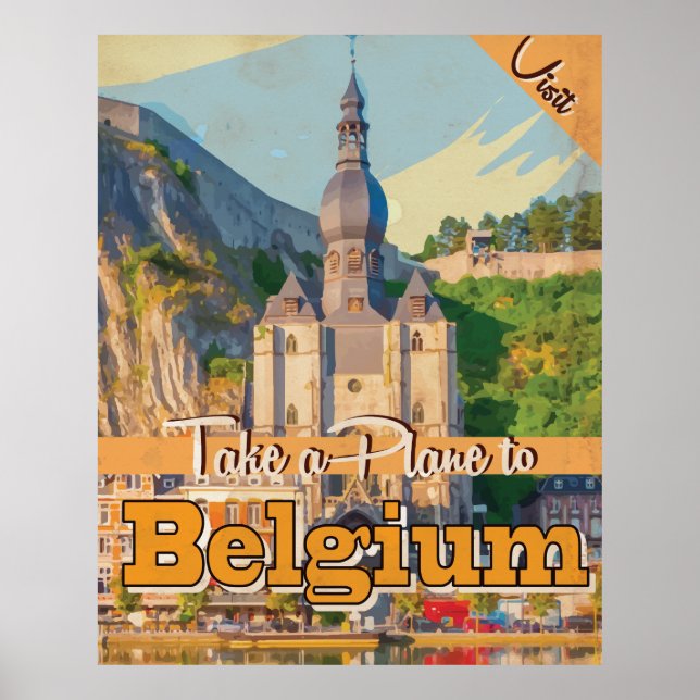 Belgien vintage reseaffisch. poster (Framsidan)