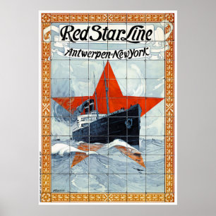 Belgien Vintage resor Poster återställd