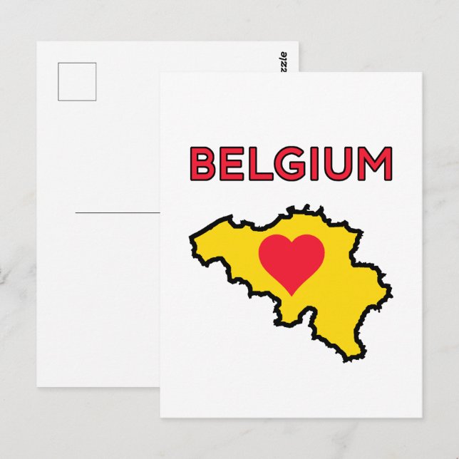 Belgien Vykort (Fram/baksida)