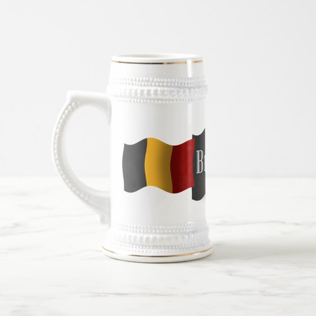 Belgien Wave Flagga Sejdel (Vänster)