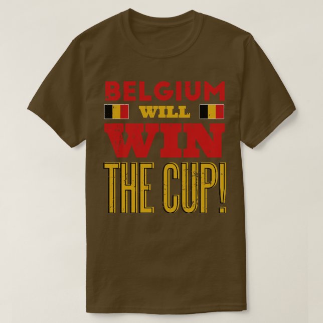 Belgien Will Win Kopp T Shirt (Design framsida)