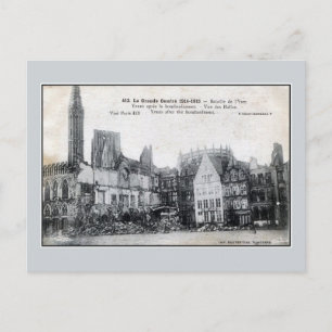 Belgien Ypres efter bombningen Vykort