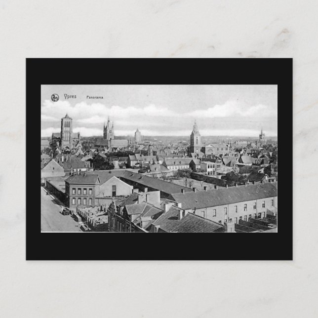 Belgien, Ypres - Gammalt vykort (Framsida)