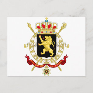 Belgiens emblem Jackande av Arm - Armoiries Belgiq Vykort