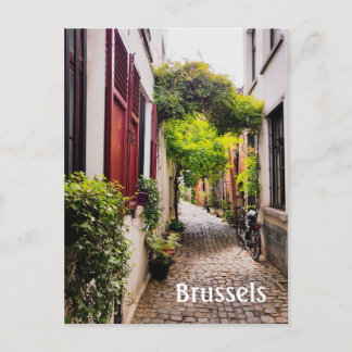 Belgiens gamla gatufoto vykort