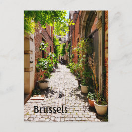 Belgiens gamla gatufoto vykort