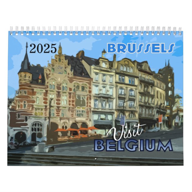 Belgiens kalender 2025 från serie Besök ... (Omslag)