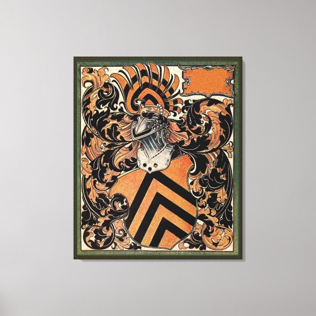 Belgiens medeltida Jacka av Arm Canvastryck (Framsida)