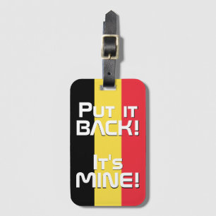 Belgiens nationella Flagga Funny Patriotic Bagagebricka