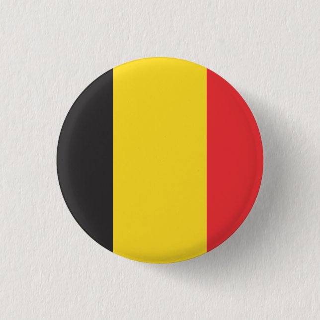 Belgiens nationella Flagga Knapp (Framsida)