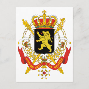 Belgiens Officiell Jackar Arm Heraldry Symbol Vykort