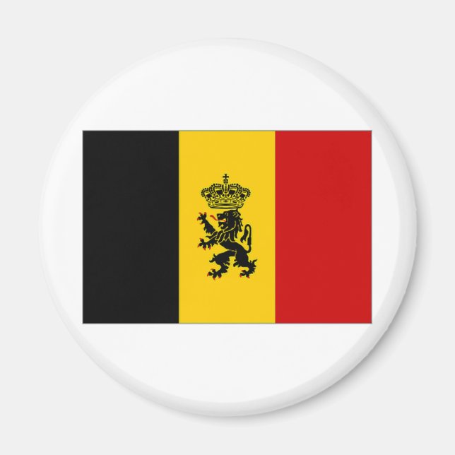 Belgiens regering Ensign Flagga Magnet (Framsidan)