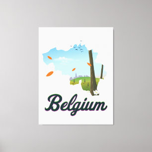 Belgiens reseaffisch. canvastryck