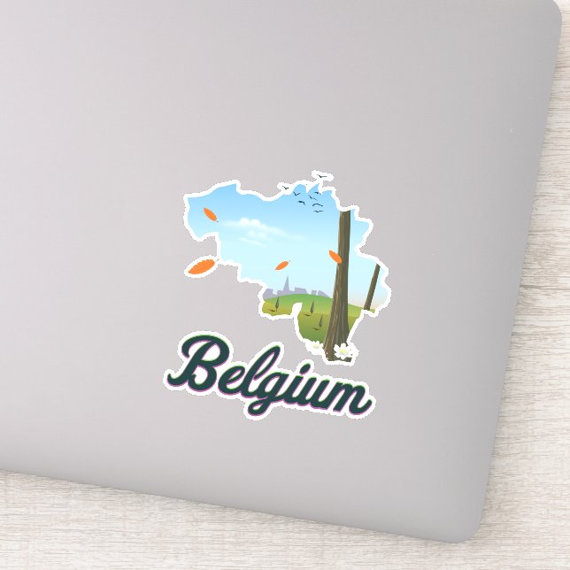 Belgiens reseaffisch. klistermärken (Detalj)