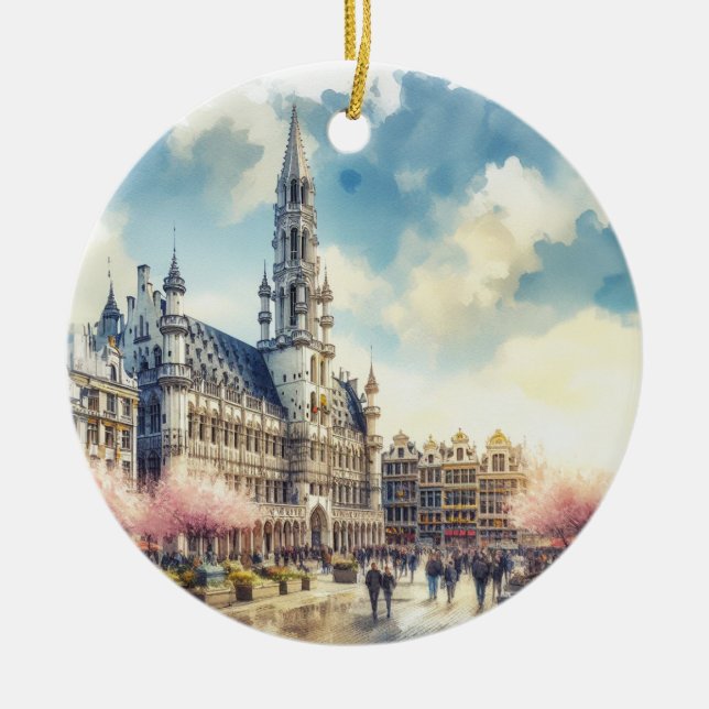 Belgiens storpalats i Bryssel Julgransprydnad Keramik (Framsidan)