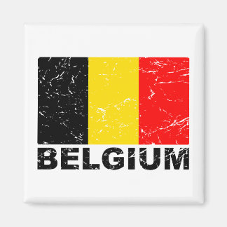 Belgiens Vintage Flagga Magnet