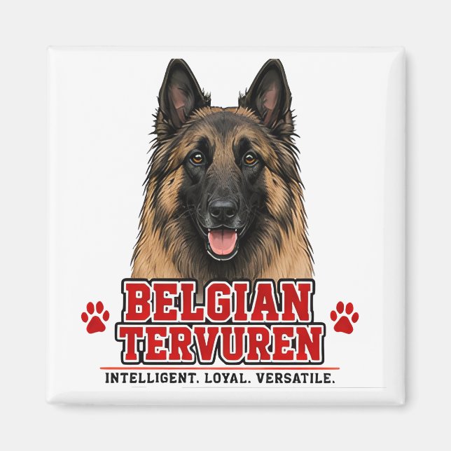🐾 Belgienskt Tervuren-ägarepresent🐾 Magnet (Framsidan)