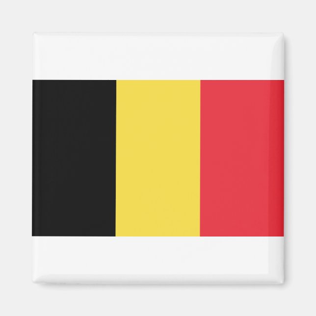 Belgique - België - Belgien Flagga Magnet (Framsidan)