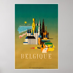 Belgique Belgien, reser affischen Poster