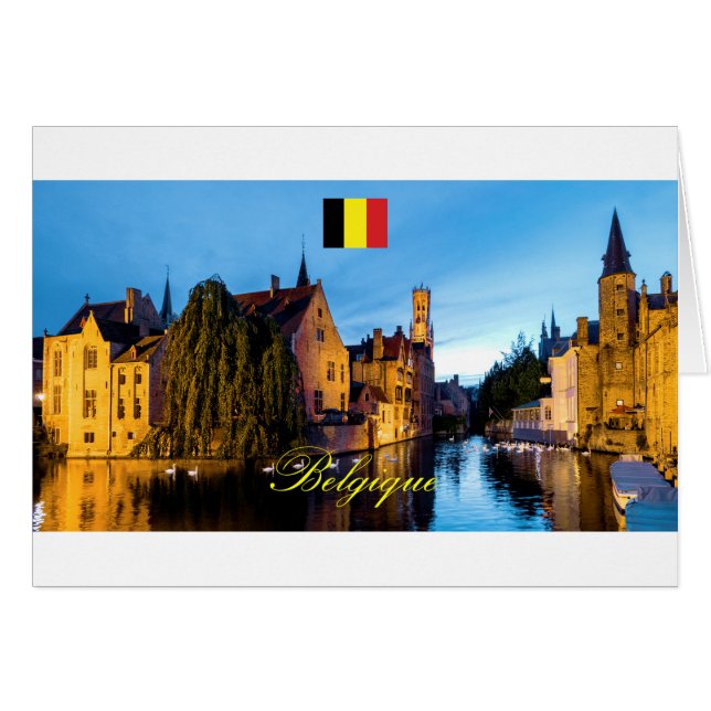 Belgique Medieval Bruges - Pro Photo Hälsningskort (Framsidan Horizontal)